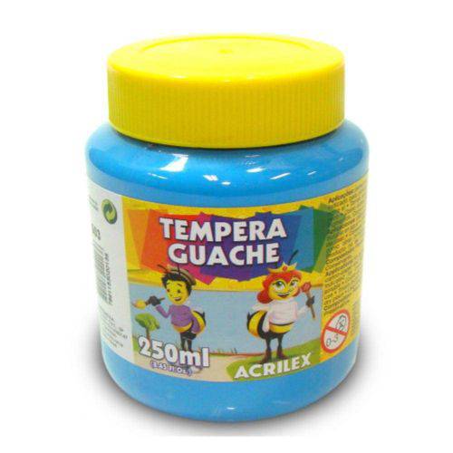 Tempera Guache 250ml Acrilex - Azul Celeste