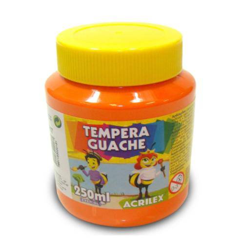 Tempera Guache 250ml Acrilex - Laranja