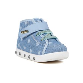 Tênis Cano Alto Infantil para Bebê Menina - Azul 22