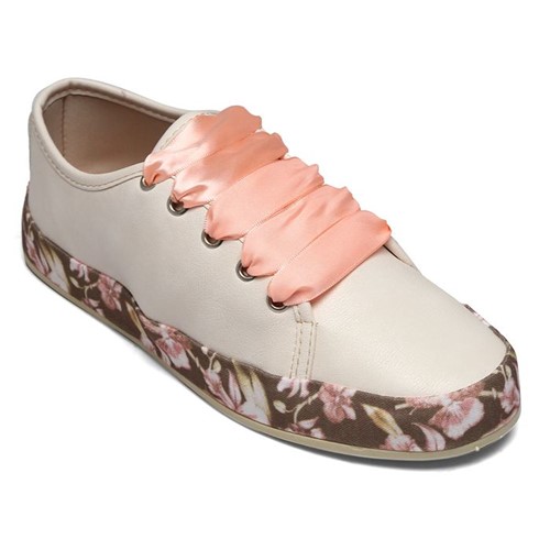Tênis Casual Looshoes Torun Floral Off White/Nude 121 AT