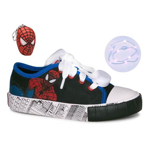 Tênis Infantil Homem-Aranha Marvel com Cadarço Luminoso - Diversão 24