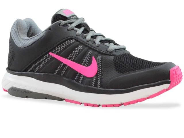 Tenis Nike Dart 12 Msl Running Preto Rosa