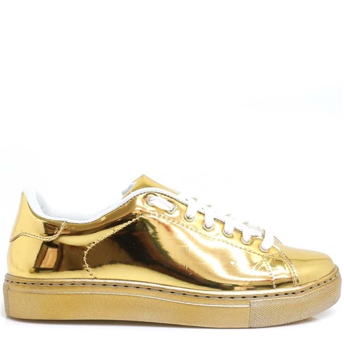 Tênis Zariff Shoes Metalizado Dourado