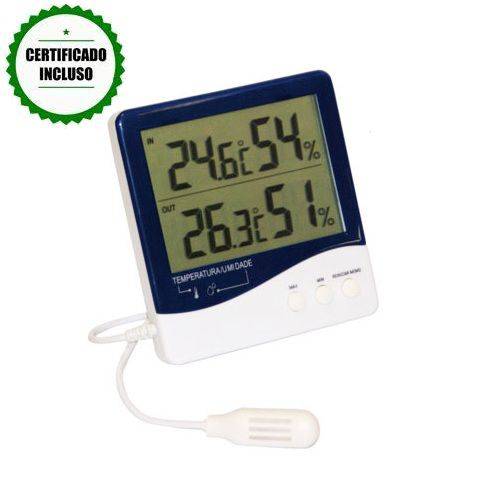 Termo-higrômetro Digital com Sensor de Temperatura e Umidade Externo com Certificado de Calibração