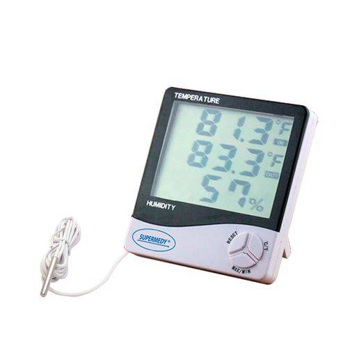 Termo-higrômetro Digital com Sensor de Temperatura e Umidade - Supermedy