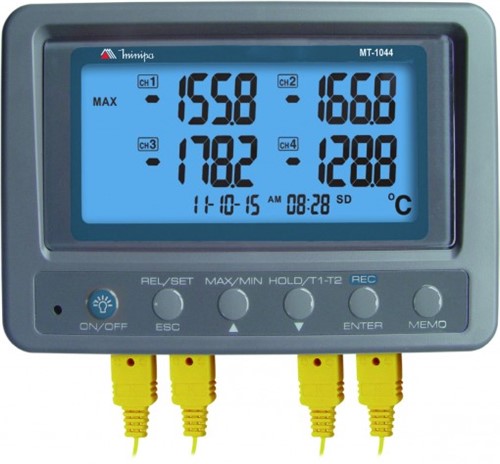 Termômetro Digital de 4 Canais - MT-1044 - Minipa