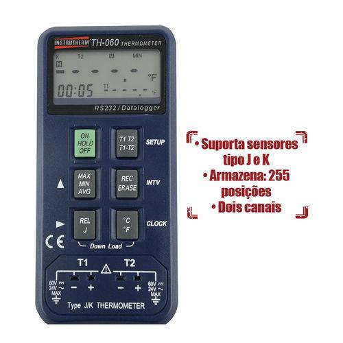 Termômetro Pirômetro Medidor de Temperatura Celsius e Calor Sem Certificado Th-060 Instrutherm
