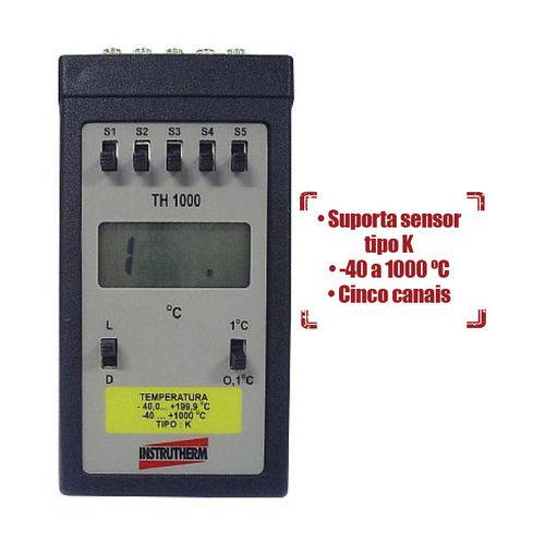 Termômetro Pirômetro Medidor de Temperatura Celsius e Calor Sem Certificado Th - 1000 Instrutherm