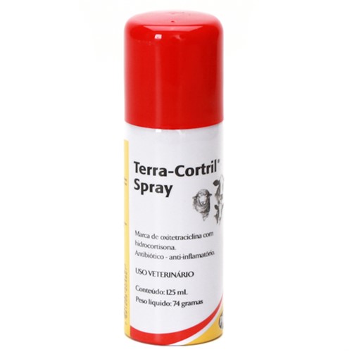 Terra-Cortril Uso Veterinário Spray com 74g