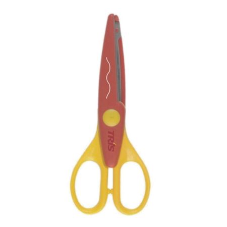 Tesoura Escolar 15cm Craft 155 Tris - Amarelo com Vermelho 01