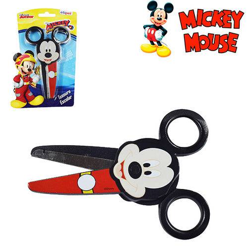 Tesoura Escolar de Inox Mickey 5 na Cartela
