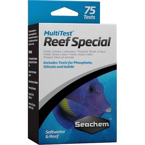 Teste de Iodo Fosfato e Silicato Seachem Multitest Reef Special