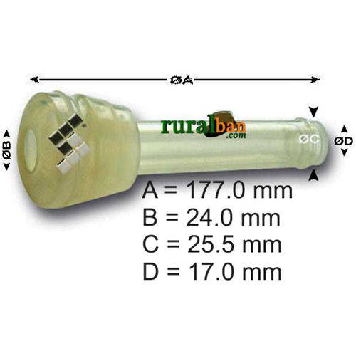 Teteira (insuflador) Spaggiari - Modelo Westfalia Curta - Bombada - Silicone - Jogo com 4