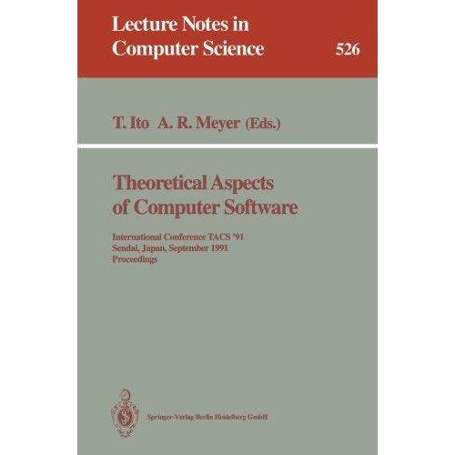 Theoretical Aspects Of Computer Software, Tacs 91