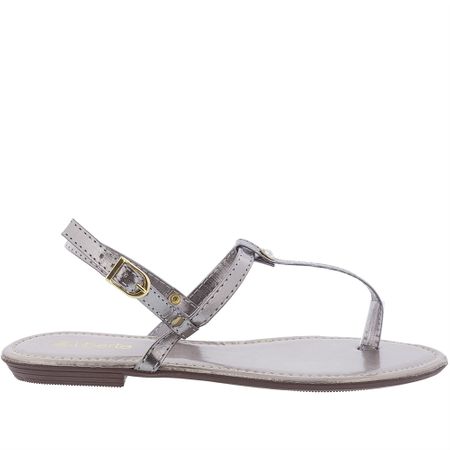 Thong Sandal Liberte Metalizado Cinza