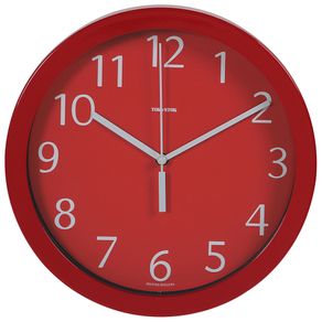 Ticking Relógio Parede 24 Cm Vermelho