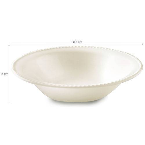 Tigela Bowl Prato Fundo Sopa Avulso de Cerâmica 300ml Branco