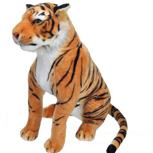 Tigre de Pelúcia 70 Cm - Safari Realista