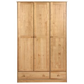Timber Guarda-roupa 3 Portas/2 Gavetas Amêndoa