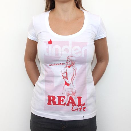 Tinder - Camiseta Clássica Feminina