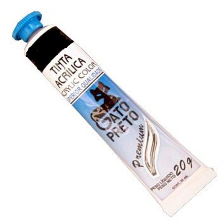 Tinta Acrílica 20 Ml Acrylic Colors 1037 Gato Preto - Azul Cerúleo