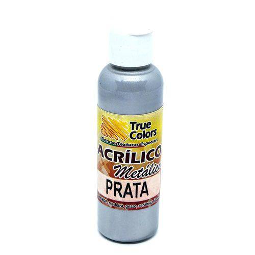 Tinta Acrílica 60ml - 67392 - Prata - True Colors