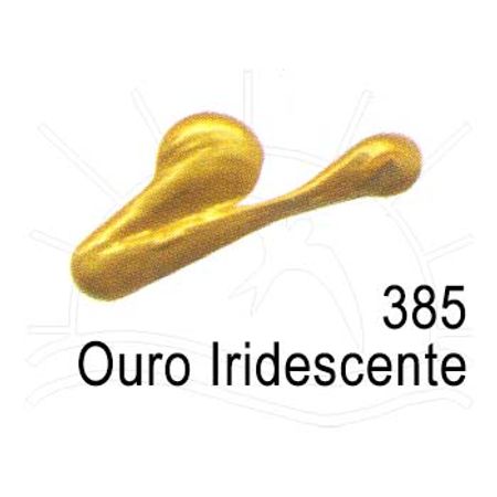 Tinta Acrílica Acrilex 20ml - Cores Metálicas 385 - Ouro Iridescente