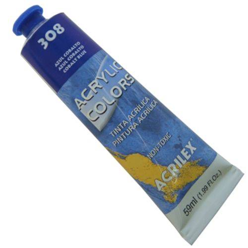 Tinta Acrilica Acrilex Acrylic Colors 059 Ml Azul Cobalto 13160-308