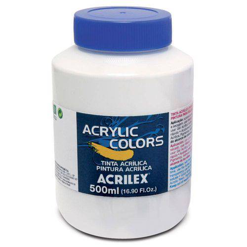 Tinta Acrílica Acrylic Colors Acrilex 500 Ml - Branco 319
