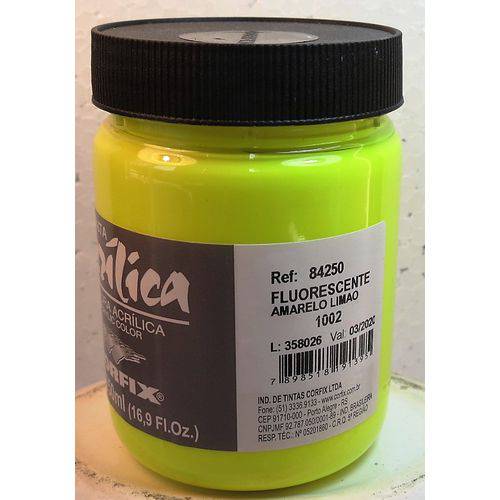 Tinta Acrílica Corfix Amarelo Fluor #1002 - 250ml