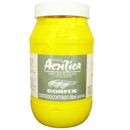 Tinta Acrilica Corfix Gr-i 500 Ml Amarelo Claro 80500-50