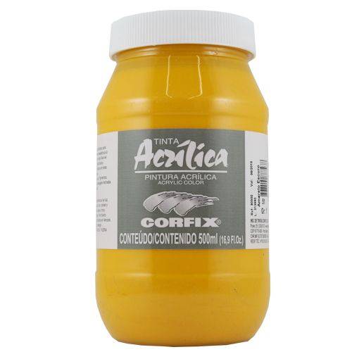 Tinta Acrilica Corfix Gr-i 500 Ml Amarelo Escuro 80500-51