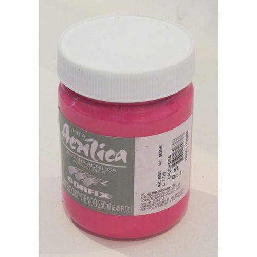 Tinta Acrílica Corfix Laca Rosa #061- 250ml G1