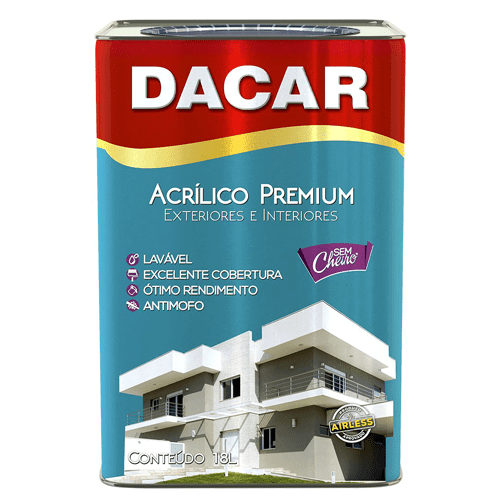 Tinta Acrílica Fosco Branco Premium Dacar 18l