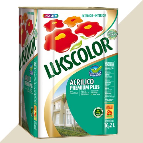 Tinta Acrílica Fosco Palha Premium Lukscolor 16,2l