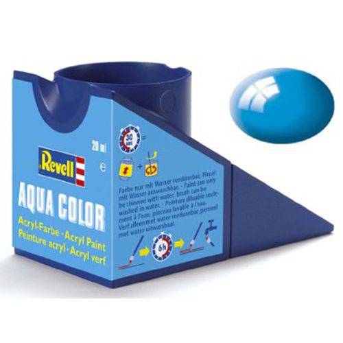 Tinta Acrílica Revell Aqua Color Azul Claro Brilhante - Revell 36150