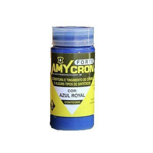 Tinta Amycron para Couro Legítimo e Alguns Sintéticos- Cor Azul Royal 90ml - Amy