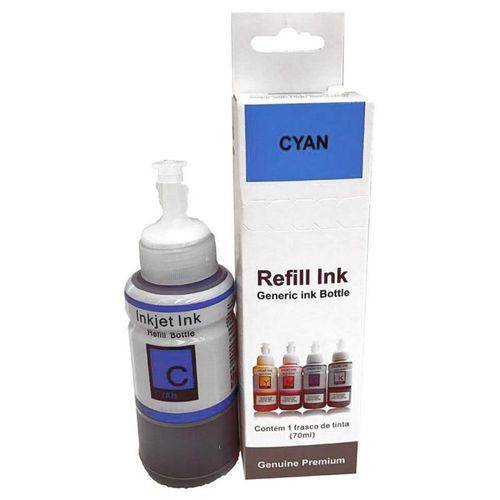 Tinta Compatível Corante para Epson Ecotank Ciano Refil 70ml