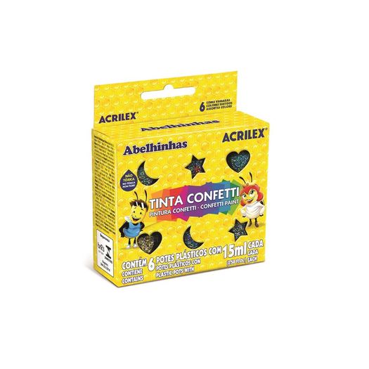 Tinta Confetti 15ml 6 Cores 02415 Acrilex