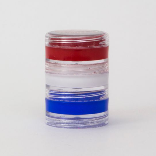 Tinta Cremosa com 3 Cores Vermelho, Branco e Azul - Color Make