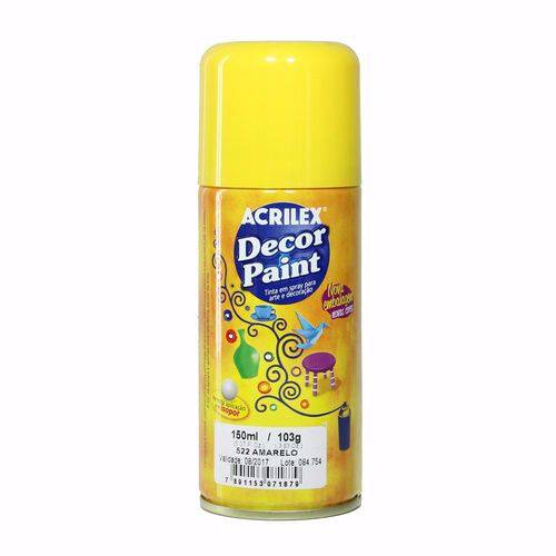 Tinta em Spray Decor Acrilex 150 Ml - Amarelo