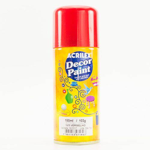 Tinta em Spray Decor Acrilex 150 Ml - Vermelho