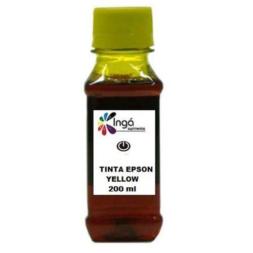 Tinta Epson T048420 T048 T0484 | R300m R220 R320 | Universal Sublimática Amarelo | Compatível 200ml | Ingá