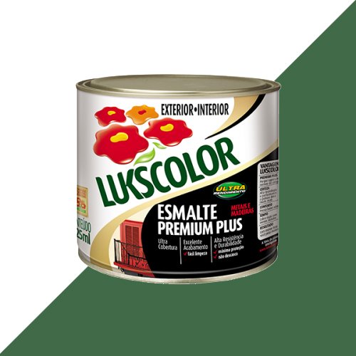 Tinta Esmalte Brilho Verde Folha Premium Lukscolor 0,225l