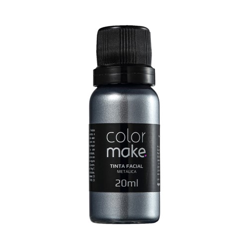 Tinta Facial Líquida ColorMake Metálica Prata 20ml