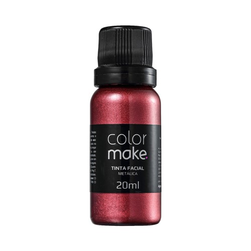 Tinta Facial Líquida ColorMake Metálica Vermelho 20ml