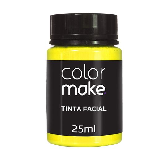 Tinta Facial Liquida Pote 25 Ml Amarelo - Color Make