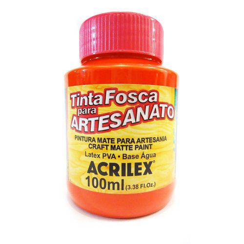 Tinta Fosca para Artesanato Acrilex 100 Ml Vermelho Fogo 507