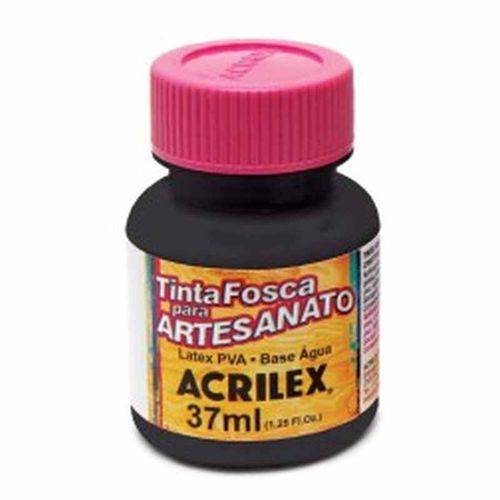 Tinta Fosca para Artesanato Acrilex 37 Ml Preto 520