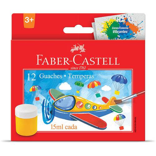 Tinta Guache 12 Cores 15ml Faber Castell